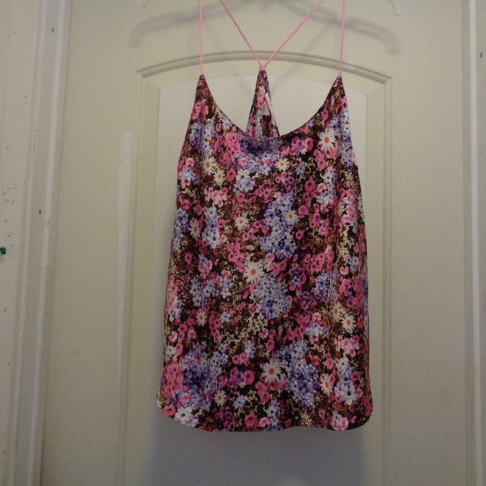 VICTORIAS SECRET SEXY FLORALS SILKY CAMISOLE X LG
